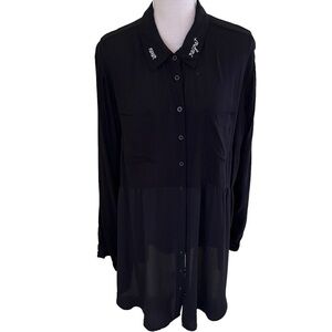 Torrid Black "No Regrets" Babydoll Tunic Shirt 3X